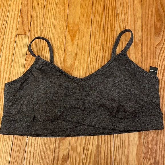 Torrid Lightly Lined Heather Cross Front Bralette, NWT - Picture 5 of 12
